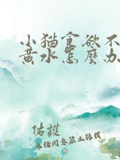 小猫食欲不振吐黄水怎么办