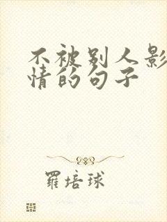 不被别人影响心情的句子