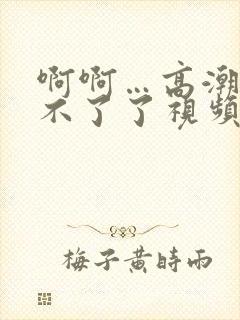 啊啊…高潮了受不了了视频