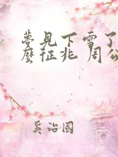 梦见下雪了是什么征兆 周公解梦