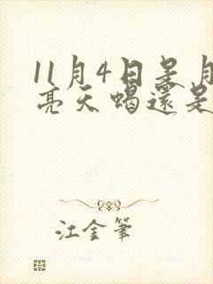 11月4日是月亮天蝎还是太阳天蝎