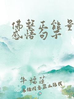 佛系正能量人生感悟句子