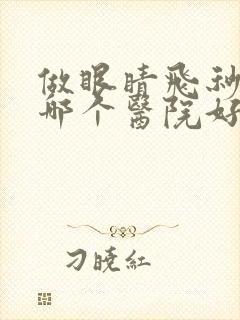 做眼睛飞秒手术哪个医院好