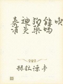 泰迪狗能吃人的消炎药吗