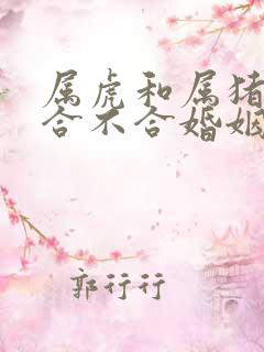 属虎和属猪属相合不合婚姻