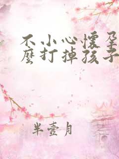 不小心怀孕了怎么打掉孩子