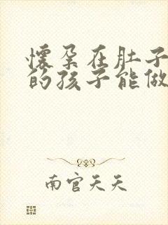 怀孕在肚子里面的孩子能做亲子鉴定吗