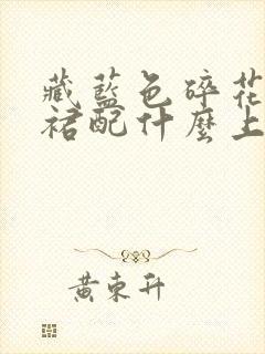 藏蓝色碎花半身裙配什么上衣