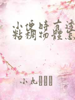 小便时有透明色粘稠物体怎么回事