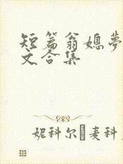 短篇翁媳梦莹辣文合集