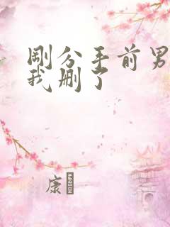 刚分手前男友把我删了