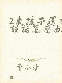 2岁孩子还不会说话怎么办?