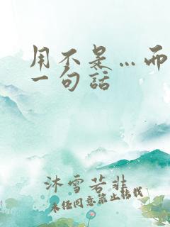 用不是…而是写一句话