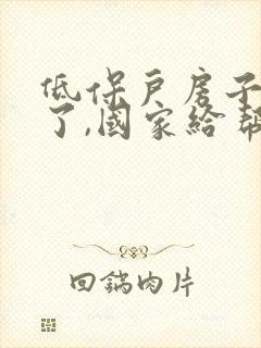 低保户房子漏雨了,国家给帮着修补