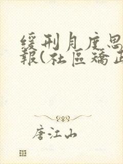 缓刑月度思想汇报(社区矫正期间)