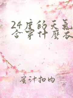 24度的天气适合穿什么衣服