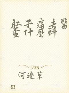 肚子痛去医院检查什么科