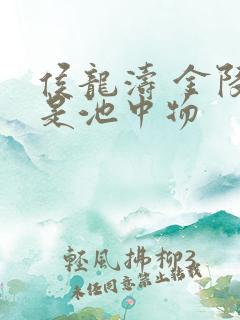 侯龙涛 金陵岂是池中物