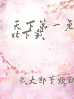 天下第一免费txt下载