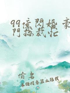 99亿闪婚 豪门总裁忙