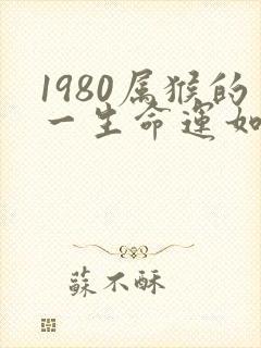 1980属猴的一生命运如何