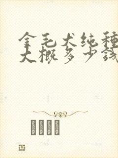 金毛犬纯种幼犬大概多少钱一只