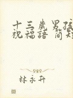 十三岁男孩生日祝福语 简短