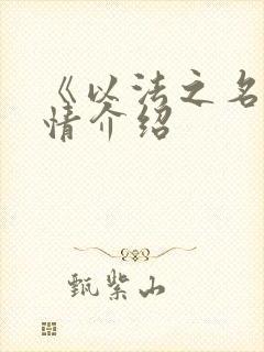 《以法之名》剧情介绍