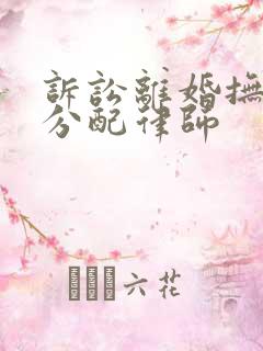 诉讼离婚抚养权分配律师