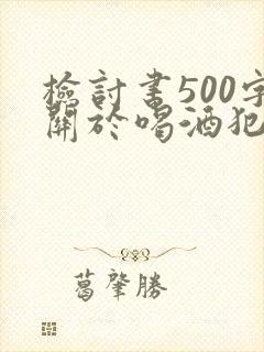 检讨书500字关于喝酒犯错