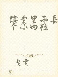 阴囊里面长了一个小肉粒