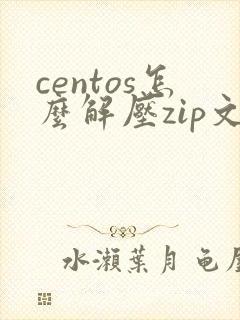 centos怎么解压zip文件