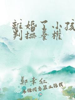 离婚了小孩怎么判抚养权