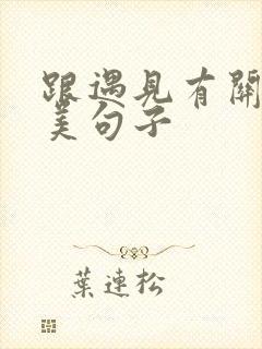 跟遇见有关的唯美句子