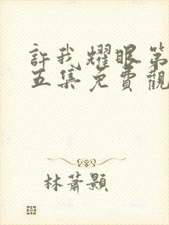 许我耀眼第二十五集免费观看