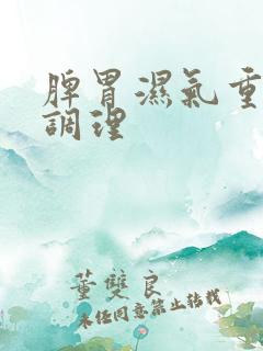 脾胃湿气重怎样调理