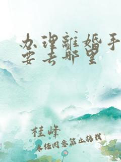 办理离婚手续需要去哪里