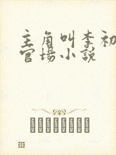 主角叫李初年的官场小说