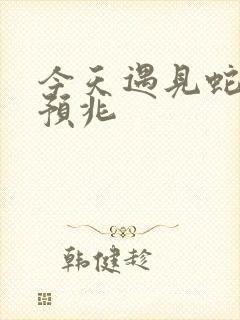 今天遇见蛇什么预兆