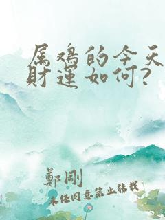 属鸡的今天打牌财运如何?