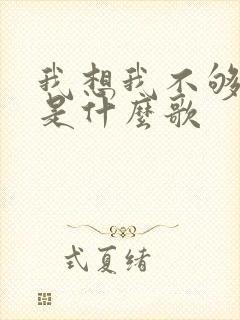 我想我不够爱你是什么歌