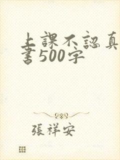 上课不认真检讨书500字