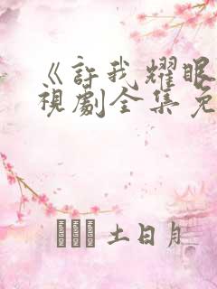 《许我耀眼》电视剧全集免费观看