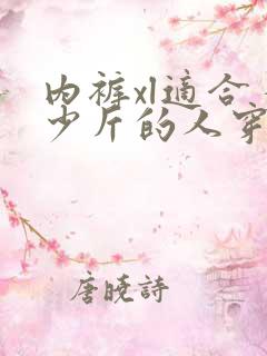 内裤xl适合多少斤的人穿