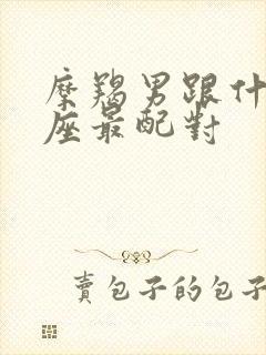 摩羯男跟什么星座最配对