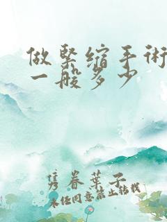 做紧缩手术费用一般多少