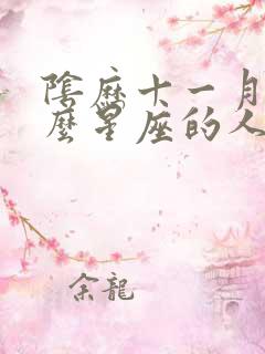 阴历十一月是什么星座的人