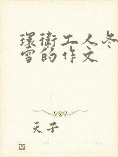 环卫工人冬天扫雪的作文