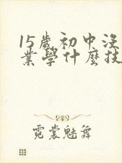 15岁初中没毕业学什么技术