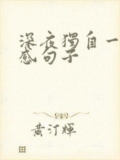 深夜独自一人伤感句子